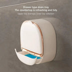 Luxury Soap Holder With Drain Tray – Wall Mounted Soap Case Box Designed To Keep Your Soap Bars Dry And Long Lasting (Random Color)