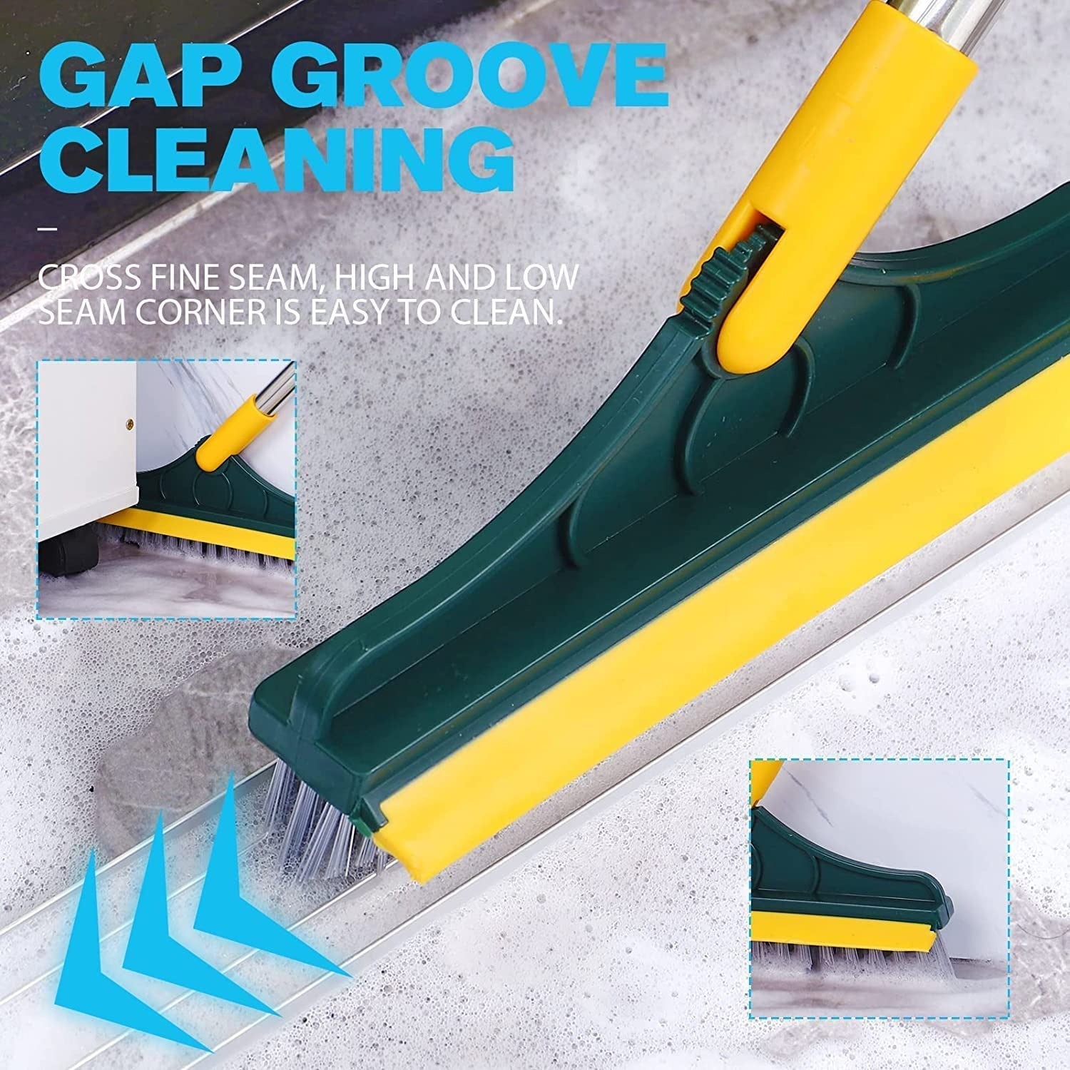 Broom Wiper 2-in-1 Dual Purpose Cleaning Tool – Strong Bristles & Built-In Wiper Blade for Easy Floor Sweeping, Dust Removal & Water Wiping | Durable Daily Use