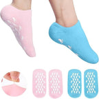 Reusable Silicone Spa Gel Socks For Dry Feet And Cracked Heel Treatment – Moisturizing Hydrating Softening And Skin Smoothing Overnight Foot Care
